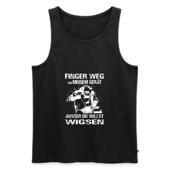 Wig Schweißen Schweißer Metallbauer Sprüche - Männer Premium Bio Tank Top - Schwarz - Vorne - Michal (187cm)
