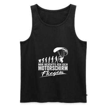 Mir reichts ich geh Motorschirmfliegen Gleitschirm - Männer Premium Bio Tank Top - Schwarz - Vorne - AI Model Male 178 light (178cm)