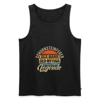 Schornsteinfeger Der Mann Der Mythos Die Legende - Männer Premium Bio Tank Top - Schwarz - Vorne - AI Model Male 178 light (178cm)