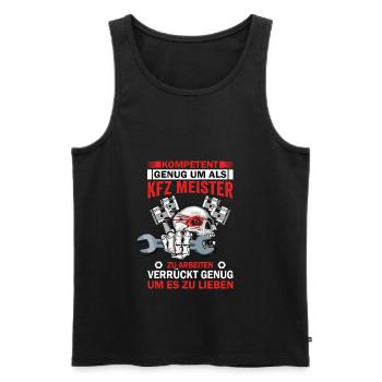 KFZ Meister Ausbilder Werkstattleiter Mechaniker - Männer Premium Bio Tank Top - Schwarz - Vorne - Michal (187cm)