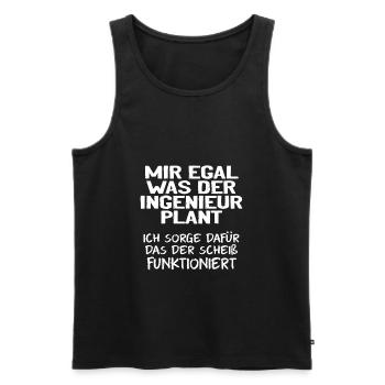 Zerspanungsmechaniker CNC Dreher Fräser - Männer Premium Bio Tank Top - Schwarz - Vorne - Michal (187cm)