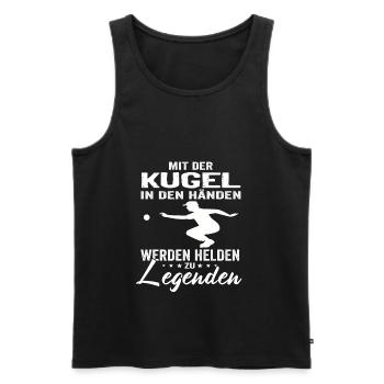 Boule Spieler Boccia Spieler Petanque - Männer Premium Bio Tank Top - Schwarz - Vorne - Michal (187cm)