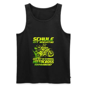 Cross motorrad Motocross Kind Kindercross Jungen - Männer Premium Bio Tank Top - Schwarz - Vorne - Michal (187cm)