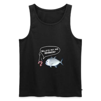 Pêche poissons pêche pêche pour les enfants - Débardeur bio Premium Homme - noir - Devant - AI Model Male 178 light (178cm)