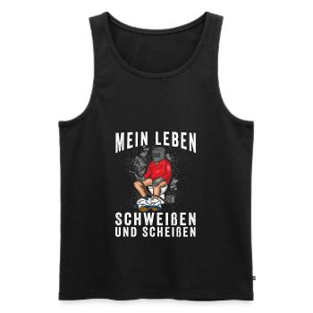 Schweißen und Scheißen Schweißfachmann Schweißer - Männer Premium Bio Tank Top - Schwarz - Vorne - AI Model Male 178 light (178cm)