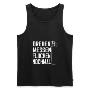 Drehen Messen Fluchen nochmal CNC Dreher - Männer Premium Bio Tank Top - Schwarz - Vorne - AI Model Male 178 light (178cm)