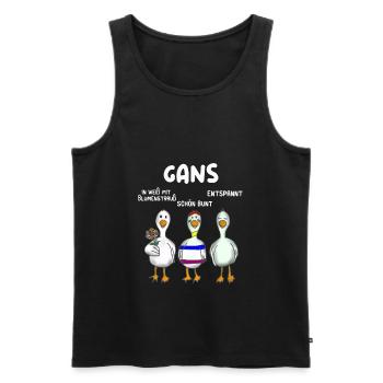 Gans Gänse Gänsehalter Gänsezüchter - Männer Premium Bio Tank Top - Schwarz - Vorne - AI Model Male 178 light (178cm)