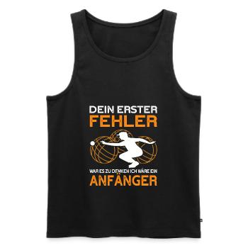 Boule Spiel Petanque Crossboule - Männer Premium Bio Tank Top - Schwarz - Vorne - Michal (187cm)