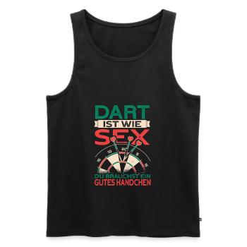 Dart Geschenke lustig darts spruch dartboard 180 - Männer Premium Bio Tank Top - Schwarz - Vorne - Michal (187cm)