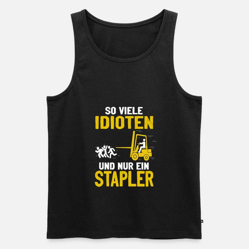 Staplerfahrer Lagerist Gabelstaplerfahrer - Männer Premium Bio Tank Top - Schwarz