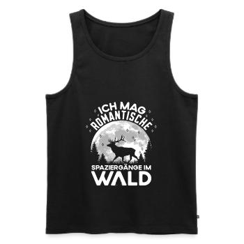 Jäger Jagd jagen Rotwild - Männer Premium Bio Tank Top - Schwarz - Vorne - AI Model Male 178 light (178cm)