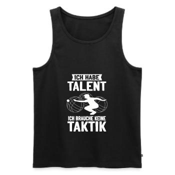 Boule Spiel Petanque Crossboule - Männer Premium Bio Tank Top - Schwarz - Vorne - Michal (187cm)
