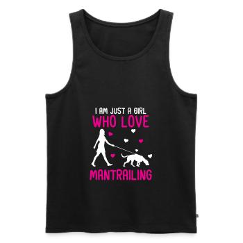 Mantrailing Dog Sport Tracking Dog - Men's Premium Organic Tank Top - black - Front - AI Model Male 178 light (178cm)