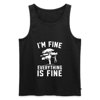 Skydiving Skydiver Fallschirmspringen - Men's Premium Organic Tank Top - black - Front - Michal (187cm)