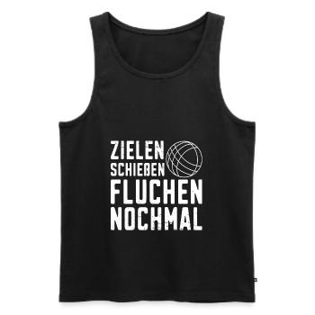 Boule Spiel Petanque Crossboule - Männer Premium Bio Tank Top - Schwarz - Vorne - Michal (187cm)