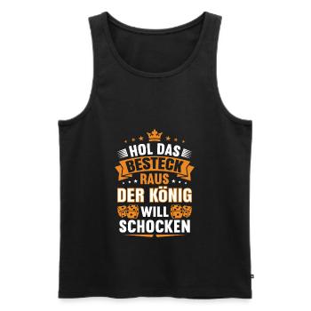 Bin am Knobeln spielen Schocken - Männer Premium Bio Tank Top - Schwarz - Vorne - AI Model Male 178 light (178cm)