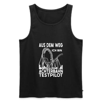 Achterbahn Freizeitpark Rollercoaster - Männer Premium Bio Tank Top - Schwarz - Vorne - Michal (187cm)