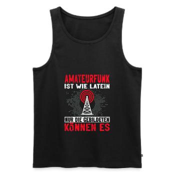 Amateurfunken Hobby Funker Ham radio Funkgerät - Männer Premium Bio Tank Top - Schwarz - Vorne - Michal (187cm)