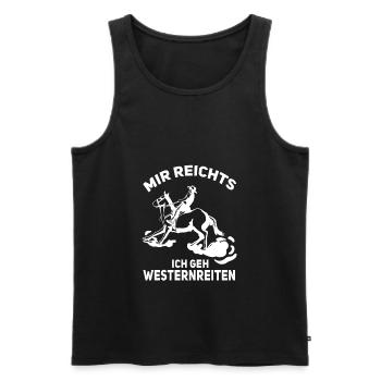 Westernreiten Pferd Western reiten - Männer Premium Bio Tank Top - Schwarz - Vorne - Michal (187cm)