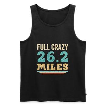 26.2 Meilen Marathon - Marathonläufer - Männer Premium Bio Tank Top - Schwarz - Vorne - Michal (187cm)