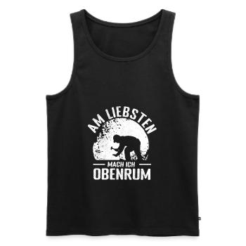 dachdecker geschenk dachdeckermeister Handwerker - Männer Premium Bio Tank Top - Schwarz - Vorne - Michal (187cm)