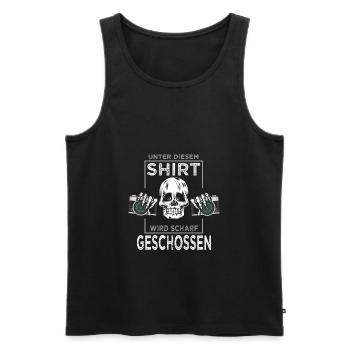 Fotograf Fotografie fotografieren - Männer Premium Bio Tank Top - Schwarz - Vorne - AI Model Male 178 light (178cm)