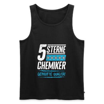 Chemielaborant 5 Sterne Chemiker Chemielabor - Männer Premium Bio Tank Top - Schwarz - Vorne - Michal (187cm)