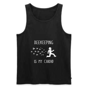 Beekeeper Saying Beekeeper Honey Bees - Men's Premium Organic Tank Top - black - Front - AI Model Male 178 light (178cm)