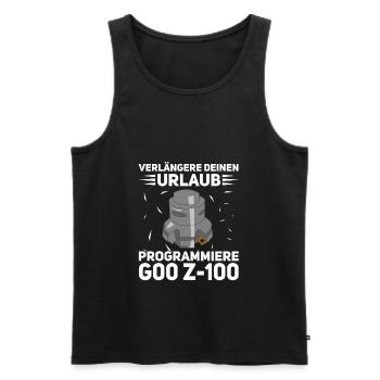 Zerspaner Wochenende Zerspanungsmechaniker CNC - Männer Premium Bio Tank Top - Schwarz - Vorne - Michal (187cm)