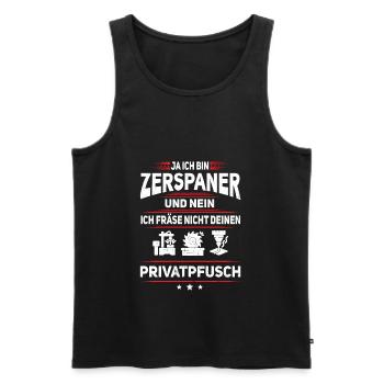 Zerspaner Pfusch Zerspanungsmechaniker CNC - Männer Premium Bio Tank Top - Schwarz - Vorne - Michal (187cm)