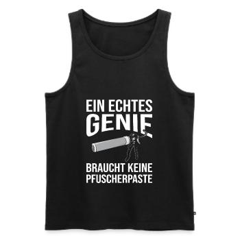 Plumber Genie Installer - Men's Premium Organic Tank Top - black - Front - AI Model Male 178 light (178cm)
