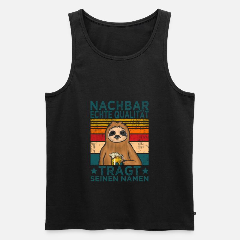 Nachbarn Nachbar Sprüche Nachbarschaft - Männer Premium Bio Tank Top - Schwarz