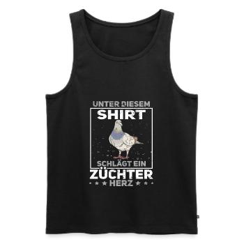 Tauben Taubenzüchter Taubenzucht - Männer Premium Bio Tank Top - Schwarz - Vorne - Michal (187cm)