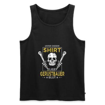 Scaffolding Sprüche Construction Site Scaffolding - Men's Premium Organic Tank Top - black - Front - AI Model Male 178 light (178cm)