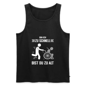 Krankenpfleger Pfleger Altenpfleger Sprüche - Männer Premium Bio Tank Top - Schwarz - Vorne - Michal (187cm)
