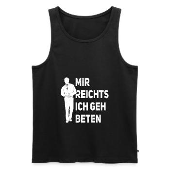 Lustige Pfarrer Sprüche Pastor Diakon - Männer Premium Bio Tank Top - Schwarz - Vorne - Michal (187cm)