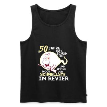 Lustiges 50 Jäger Geburstag Geschenk - Männer Premium Bio Tank Top - Schwarz - Vorne - Michal (187cm)