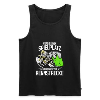 Kinder Cross motorrad Motocross Kindercross - Männer Premium Bio Tank Top - Schwarz - Vorne - Michal (187cm)