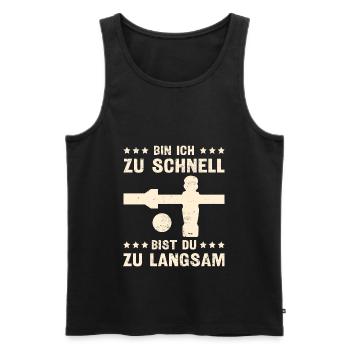 Tischfussball Tischkicker Wuzzler - Männer Premium Bio Tank Top - Schwarz - Vorne - AI Model Male 178 light (178cm)