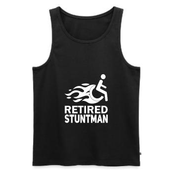 Funny wheelchair driver disabled people - Männer Premium Bio Tank Top - Schwarz - Vorne - Michal (187cm)