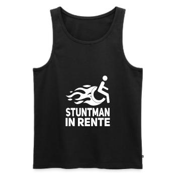 Lustiger Rollstuhlfahrer - Männer Premium Bio Tank Top - Schwarz - Vorne - AI Model Male 178 light (178cm)