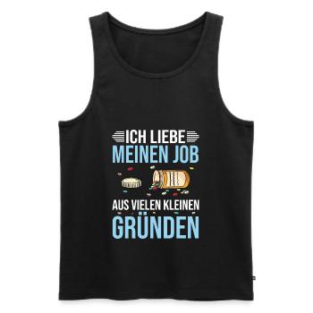 Apotheker Spruch PTA Pharmazeut - Männer Premium Bio Tank Top - Schwarz - Vorne - AI Model Male 178 light (178cm)