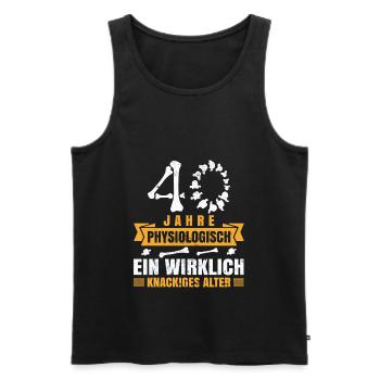 Physiotherapeut Geschenke Physio Sprüche - Männer Premium Bio Tank Top - Schwarz - Vorne - Michal (187cm)