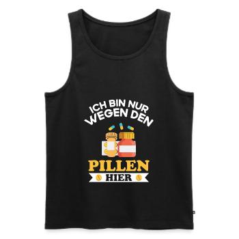 Apotheker Spruch PTA Pharmazeut - Männer Premium Bio Tank Top - Schwarz - Vorne - Michal (187cm)