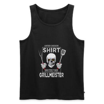 Nutrition roast grill men funny grilling - Men's Premium Organic Tank Top - black - Front - AI Model Male 178 light (178cm)