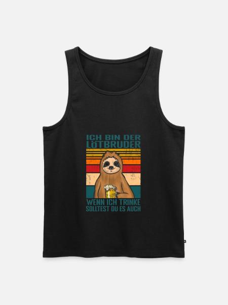 Biertrinker Bier Bierliebhaber - Männer Premium Bio Tank Top - Schwarz