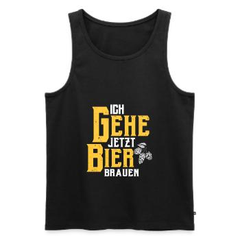 Bier brauen Braumeister Bierbrauer Brauer - Männer Premium Bio Tank Top - Schwarz - Vorne - Michal (187cm)