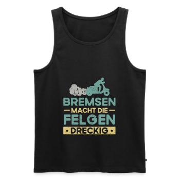 Retro Mopet Mofa Motorroller - Männer Premium Bio Tank Top - Schwarz - Vorne - Michal (187cm)