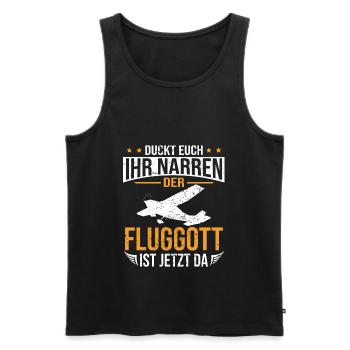 Modellfliegen RC Flugzeug Modellflug - Männer Premium Bio Tank Top - Schwarz - Vorne - AI Model Male 178 light (178cm)
