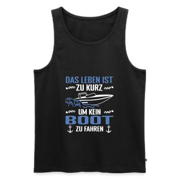 Mir reichts Sportboot Männer Kapitän - Männer Premium Bio Tank Top - Schwarz - Vorne - Michal (187cm)